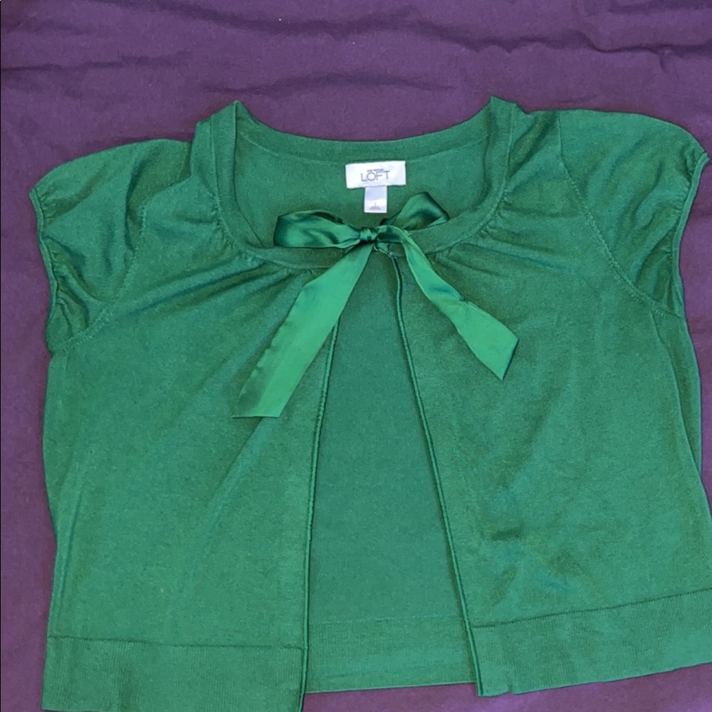 Green front tie shirt